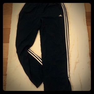 Men’s vintage black Adidas track pants